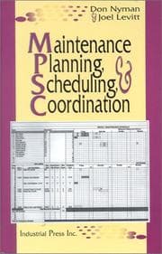Tapa de Maintenance planning, scheduling, and coordination