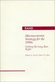 Tapa de Macroeconomic strategy for the 1990s