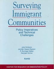 Tapa de Surveying immigrant communities