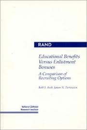 Tapa de Educational benefits versus enlistment bonuses