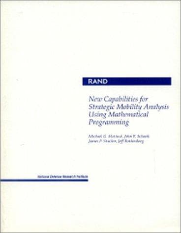Tapa de New capabilities for strategic mobility analysis using mathematical programming