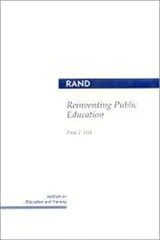 Tapa de Reinventing public education