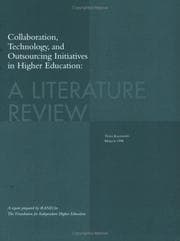 Tapa de Collaboration, technology, and outsourcing initiatives in higher education