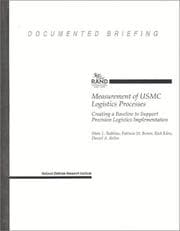 Tapa de Measurement of USMC Logistics Processes