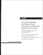 Tapa de Ensuring the Quality and Productivity of Education and Professional Development Activities