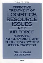 Tapa de Effective Treatment of Logistics Resource Issues in the Air Force Planning, Programming, and Bugeting System (PPBS) Process