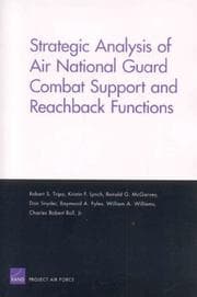 Tapa de Strategic Analysis of Air National Guard Combat Support and Reachback Functions