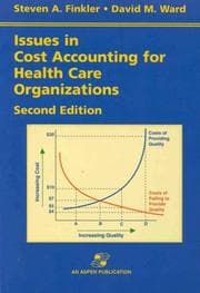 Tapa de Issues in cost accounting for health care organizations