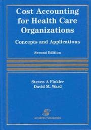 Tapa de Cost accounting for health care organizations