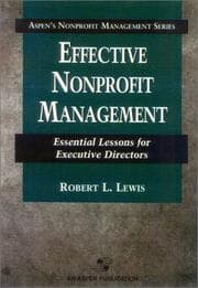 Tapa de Effective Nonprofit Management