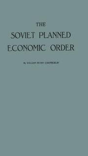 Tapa de The Soviet Planned Economic Order: