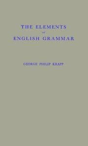 Tapa de The Elements of English Grammer
