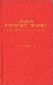 Tapa de French reference grammar for schools and colleges