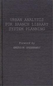 Tapa de Urban analysis for branch library system planning