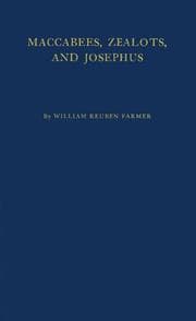 Tapa de Maccabees, Zealots, and Josephus