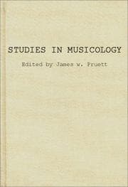 Tapa de Studies in musicology