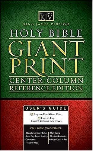 Tapa de Nelson Classic Giant Print Center-Column Reference Bible