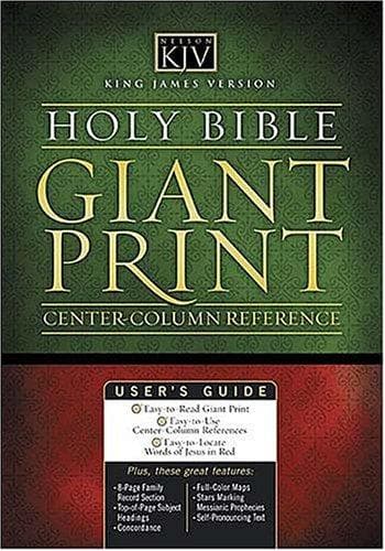 Tapa de Nelson Classic Giant Print Center-Column Reference Bible