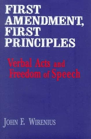 Tapa de First Amendment, First Principles