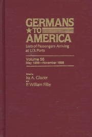 Tapa de Germans to America, Volume 1 Jan. 2, 1850-May 24, 1851