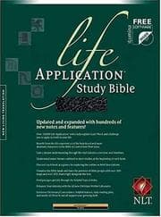 Tapa de Life Application Study Bible: New Living Translation, Black, Leather Like, Thumb Indexed (Life Application Study Bible: New Living Translation-2)