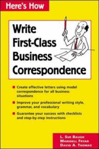 Tapa de Write First-Class Business Correspondence