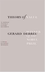 Tapa de Theory of value