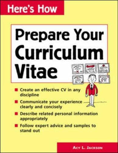 Tapa de Prepare your curriculum vitae