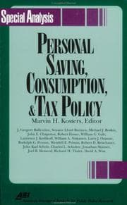 Tapa de Personal saving, consumption, and tax policy