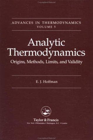 Tapa de Analytic thermodynamics