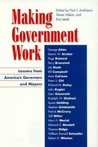 Tapa de Making Government Work