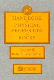 Tapa de CRC Handbook of Physical Properties of Rocks, Vol. 1