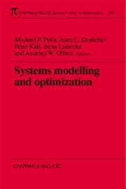 Tapa de Systems modelling and optimization