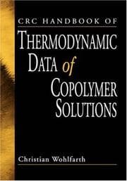 Tapa de CRC Handbook of Thermodynamic Data of Copolymer Solutions