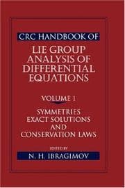 Tapa de CRC Handbook of Lie Group Analysis of Differential Equations, Volume I