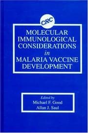 Tapa de Molecular immunological considerations in malaria vaccine development