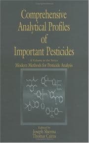 Tapa de Comprehensive analytical profiles of important pesticides