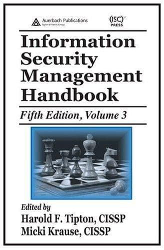 Tapa de Information security management handbook