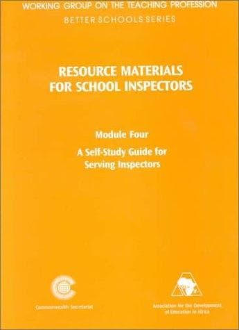 Tapa de Resource materials for school inspectors