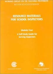 Tapa de Resource materials for school inspectors