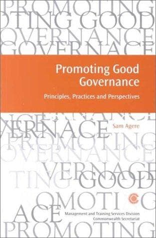 Tapa de Promoting good governance