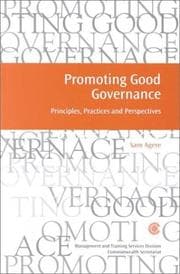Tapa de Promoting good governance