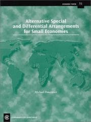 Tapa de Alternative special and differential arrangements for small economies