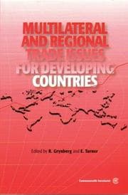 Tapa de Multilateral and regional trade issues for developing countries