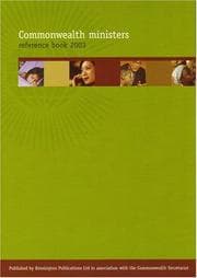 Tapa de Commonwealth Ministers Reference Book 2003