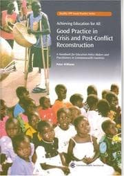 Tapa de Achieving Education for All: Good Practice in Crisis and Post-Conflict Reconstruction