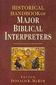 Tapa de Historical handbook of major biblical interpreters