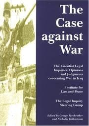 Tapa de The case against war