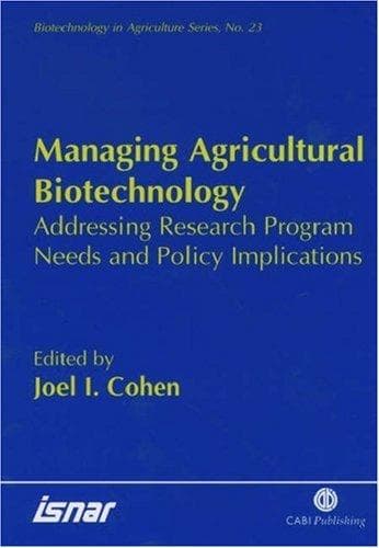Tapa de Managing Agricultural Biotechnology