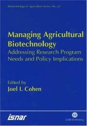 Tapa de Managing Agricultural Biotechnology